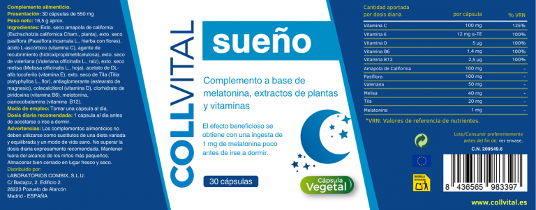 COLLVITAL SUEÑO ETIQUETA