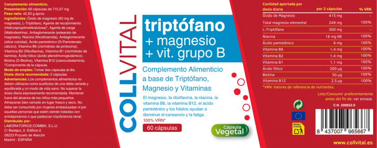 COLLVITAL TRIPTÓFANO ETIQUETA