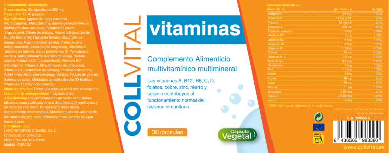 COLLVITAL VITAMINAS ETIQUETA